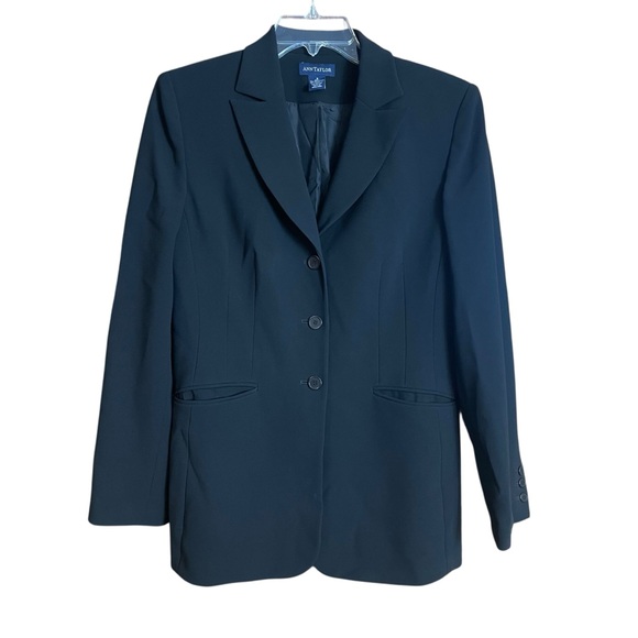 Ann Taylor black fitted 3 button blazer size 8 - Picture 3 of 9
